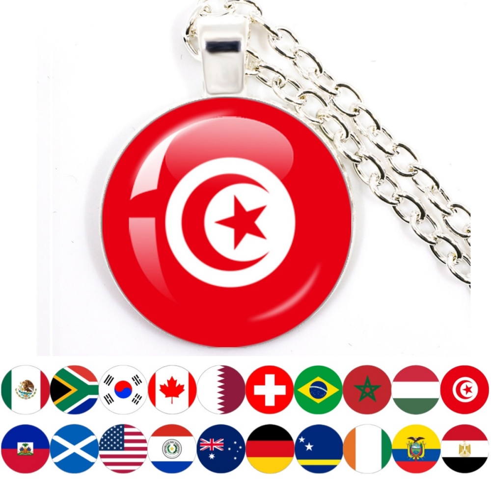 Body Jewelry Australia - Collana con bandiera nazionale Messico Brasile
