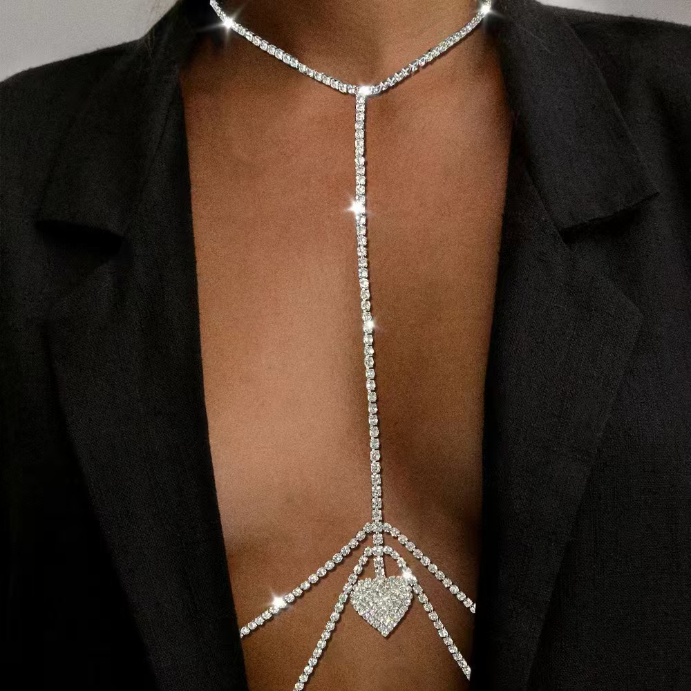 Body Jewelry High End - Catena da vita con strass a