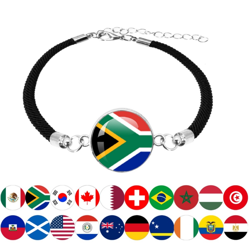 Body Jewelry Australia - Bracciale con bandiera nazionale Messico Brasile