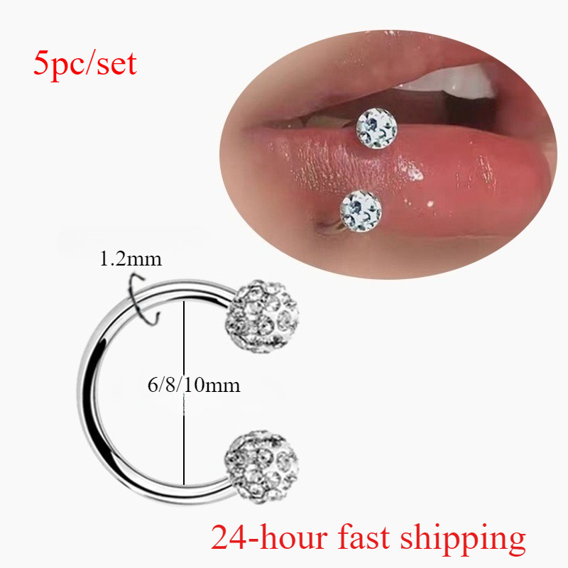 Body Jewelry Types - Anello per labbra a spirale con