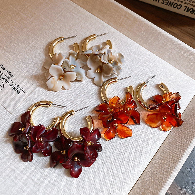 Cluster Stud Ear - Orecchini Pendenti Maillard a Grappolo di
