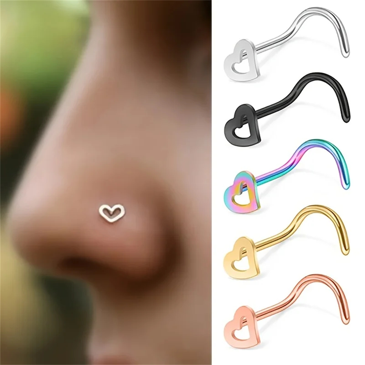 Body Jewelry Types - EVISPOL Set di 5 Piercing per