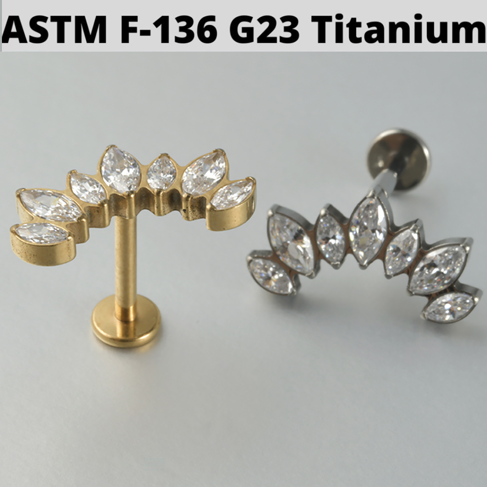1PC Zircone Opale G23 Titanio  - Cluster Stud Ear recensione e prezzo