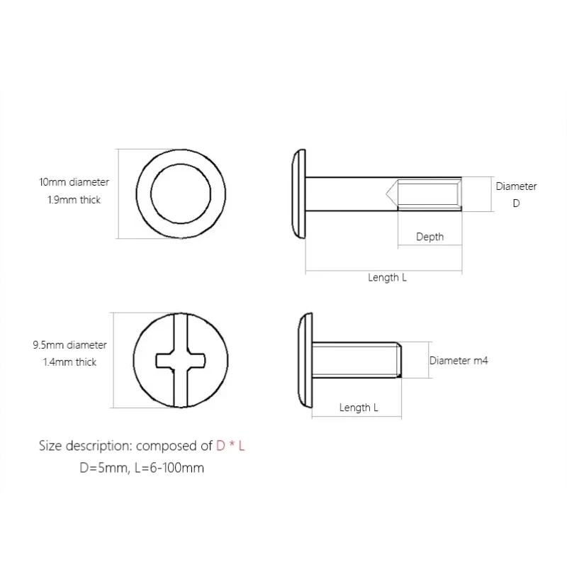 M5x5-100mm Oro Argento Acciaio - Body Jewelry Chicago recensione e prezzo