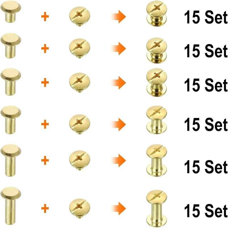Kit di 30 rivetti a vite dorat - Body Jewelry Chicago recensione e prezzo