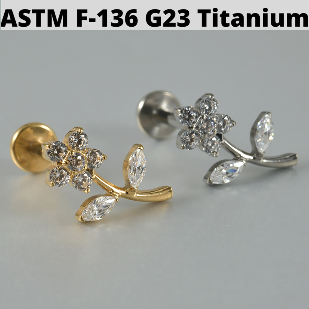 1PC Zircone Opale G23 Titanio  - Cluster Stud Ear recensione e prezzo
