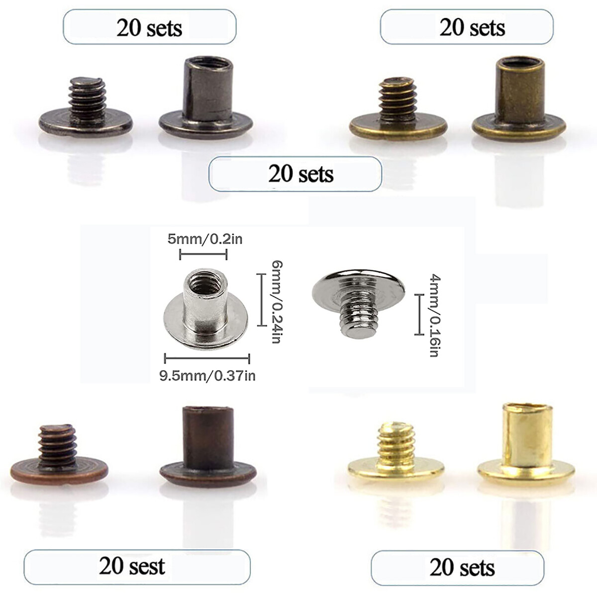 100 set M4 M5 viti Chicago bul - Body Jewelry Chicago recensione e prezzo