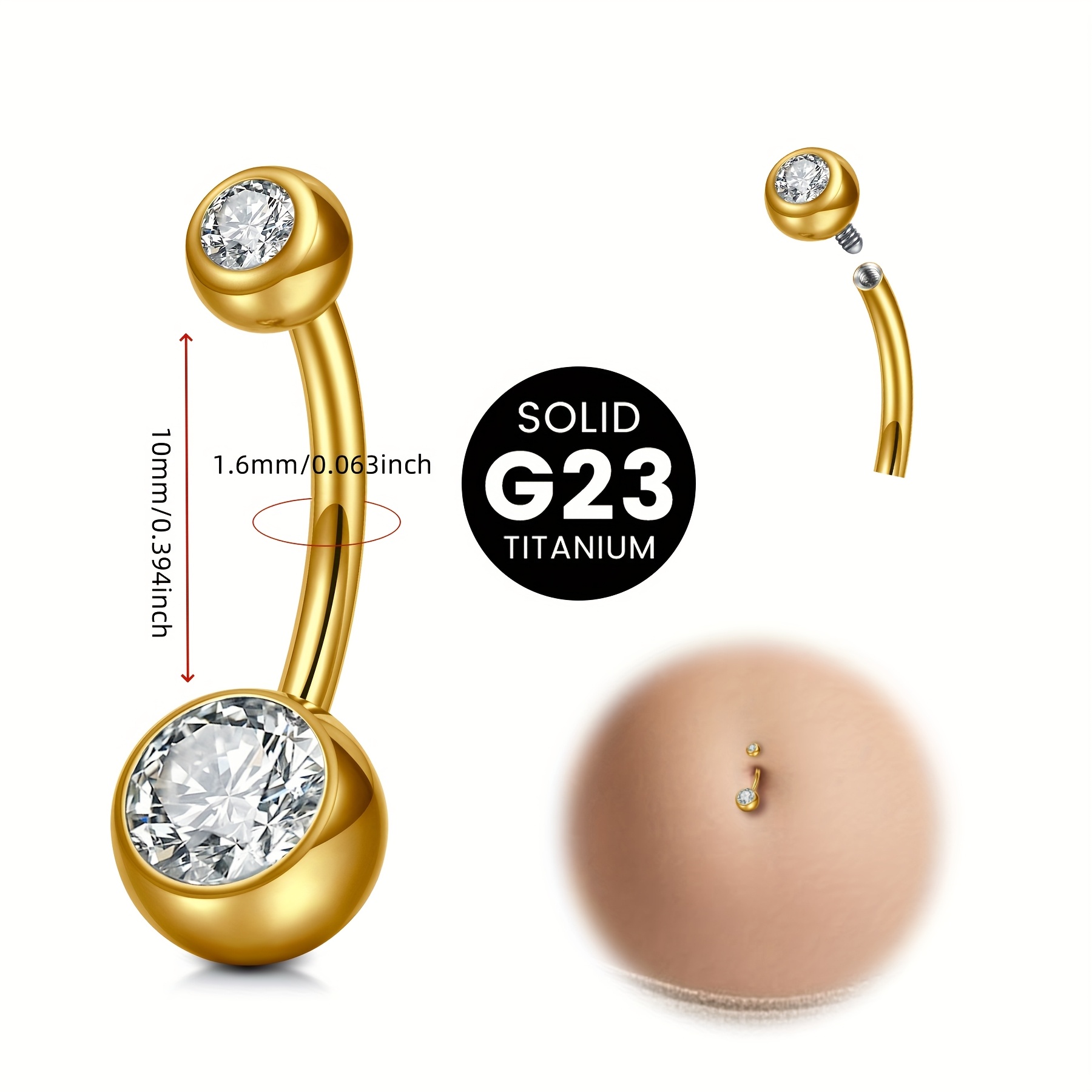 Anello da ombelico da donna in - Body Jewelry High End recensione e prezzo