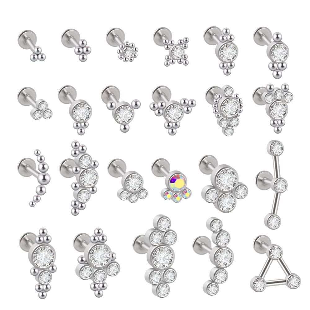 1 pz oro nero argento colore a - Cluster Stud Ear recensione e prezzo