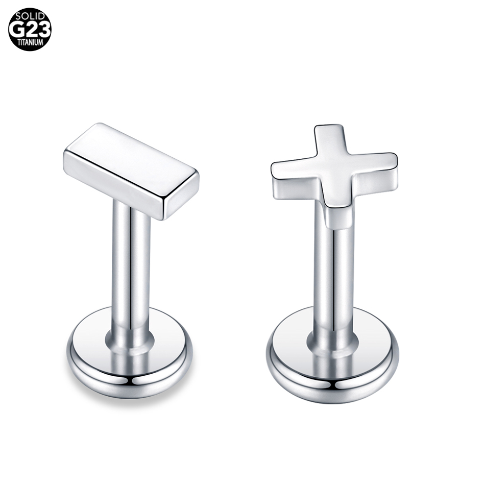 1PC Titanio 16G CZ Gemma Labre - Cluster Stud Ear recensione e prezzo